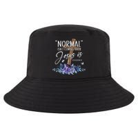 Normal Isnt Coming Back But Jesus Is Revelation 14 Flower Cool Comfort Performance Bucket Hat