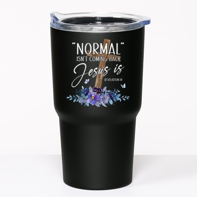 Normal Isnt Coming Back But Jesus Is Revelation 14 Flower Tumbler