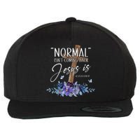 Normal Isnt Coming Back But Jesus Is Revelation 14 Flower Wool Snapback Cap