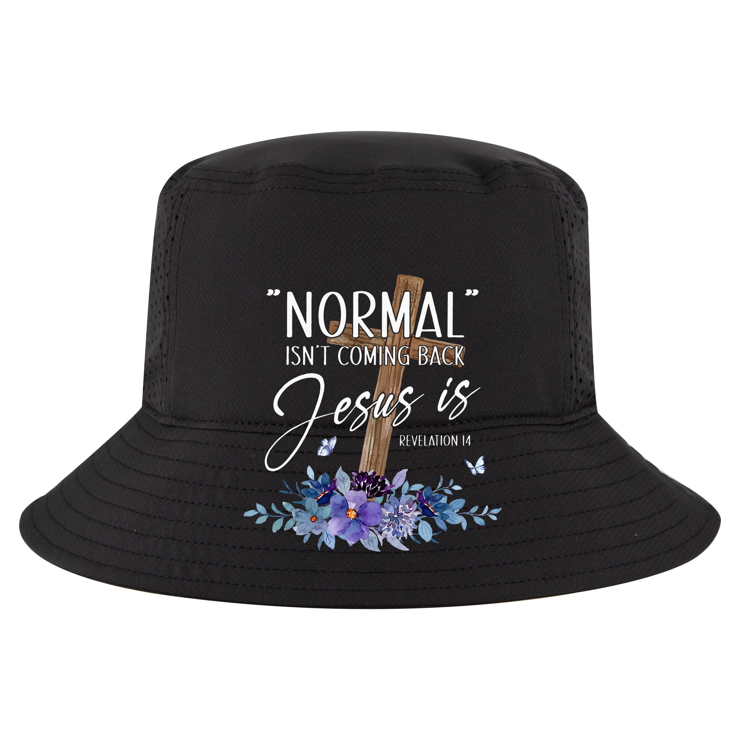 Normal Isnt Coming Back But Jesus Is Revelation 14 Flower Vector Backpack