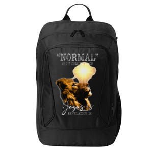 Normal Isnt Coming Back But Jesus Is Cross Christian Easter City Backpack