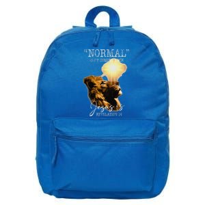 Normal Isnt Coming Back But Jesus Is Cross Christian Easter 16 in Basic Backpack