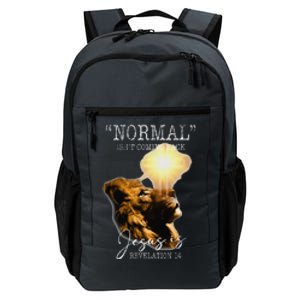 Normal Isnt Coming Back But Jesus Is Cross Christian Easter Daily Commute Backpack