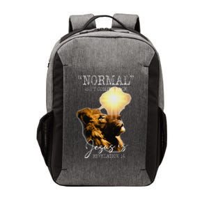 Normal Isnt Coming Back But Jesus Is Cross Christian Easter Vector Backpack