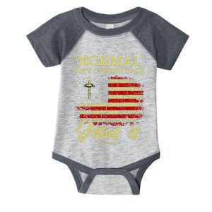 Normal IsnT Coming Back Jesus Is Revelation 14 Christian Infant Baby Jersey Bodysuit