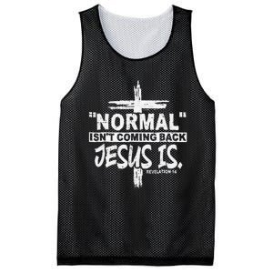 Normal Isn't Coming Back But Jesus Is Revelation Cross Mesh Reversible Basketball Jersey Tank