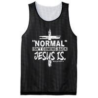 Normal Isn't Coming Back But Jesus Is Revelation Cross Mesh Reversible Basketball Jersey Tank