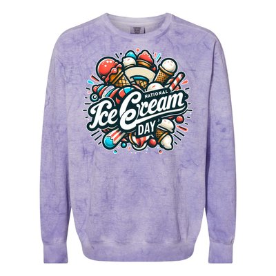 National Ice Cream Day Gift Colorblast Crewneck Sweatshirt