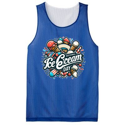 National Ice Cream Day Gift Mesh Reversible Basketball Jersey Tank