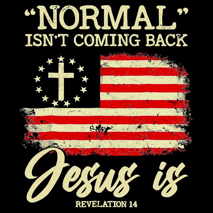 Normal Isn't Coming Back But Jesus Is Revelation 14 Costume Sustainable Bucket Hat