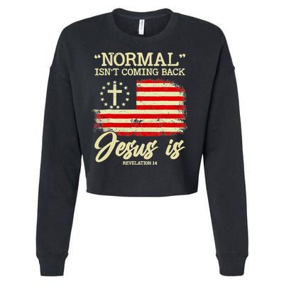 Normal Isn't Coming Back But Jesus Is Revelation 14 Costume Cropped Pullover Crew