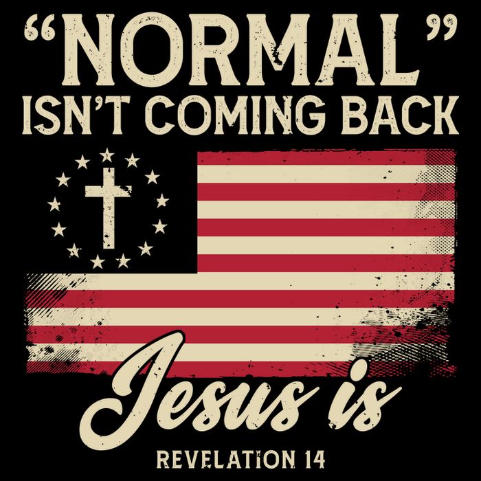 Normal Isnt Coming Back Jesus Is Christian 16 in Basic Backpack