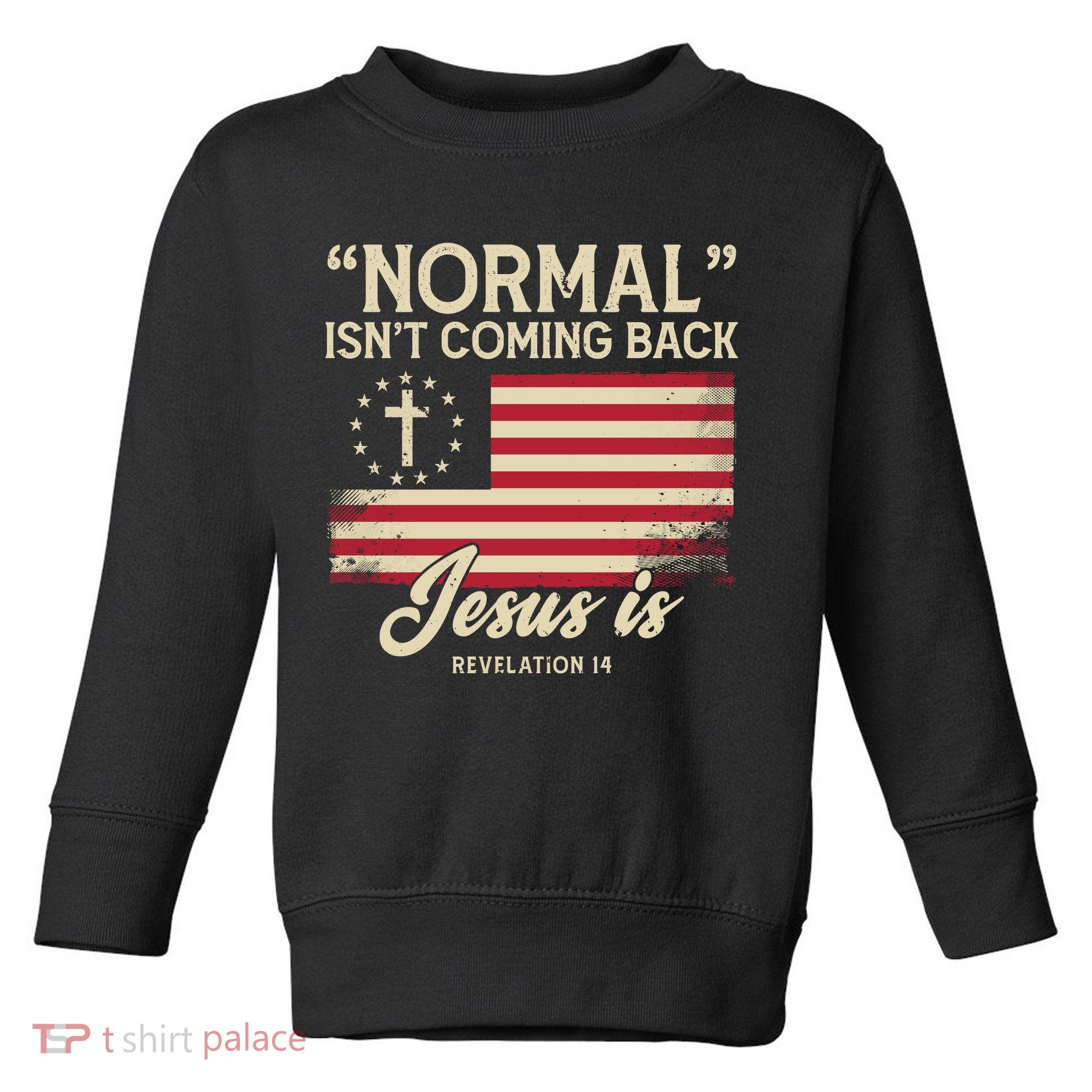 Normal Isnt Coming Back Jesus Is Christian Toddler Sweatshirt