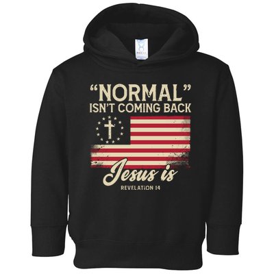 Normal Isnt Coming Back Jesus Is Christian Toddler Hoodie