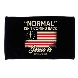 Normal Isnt Coming Back Jesus Is Christian Microfiber Hand Towel