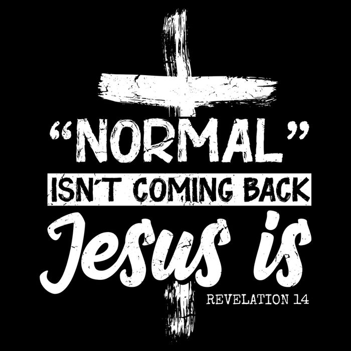 Normal Isn't Coming Back Jesus Is Flat Bill Trucker Hat