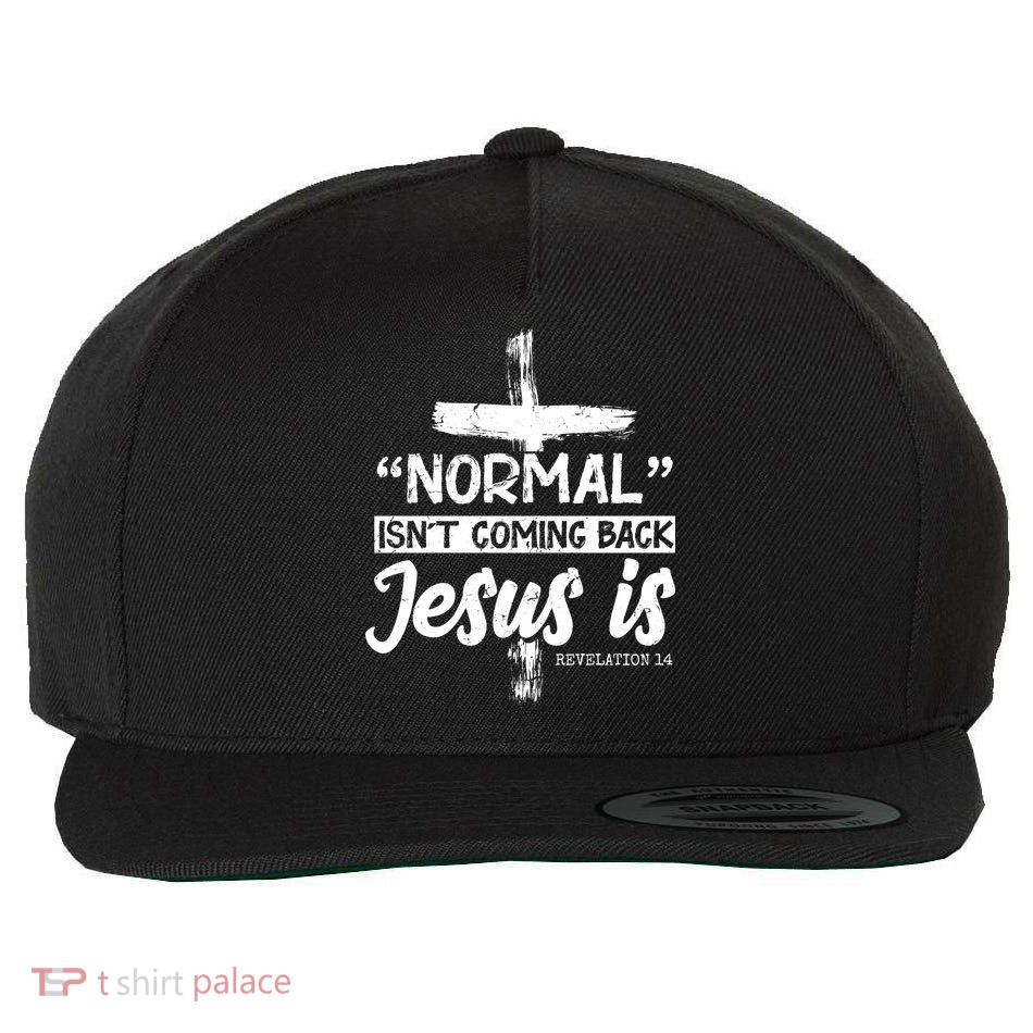 Normal Isn't Coming Back Jesus Is Wool Snapback Cap