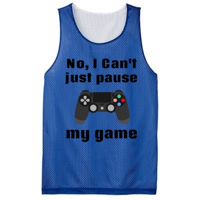 No I Cant Just Pause My Game Video Game Controller Gift Mesh Reversible Basketball Jersey Tank