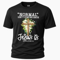 Normal Isn't Coming Back But Jesus Is Cross Christian Cooling Performance Crew T-Shirt