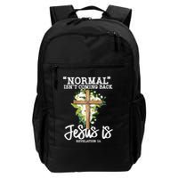 Normal Isn't Coming Back But Jesus Is Cross Christian Backpack