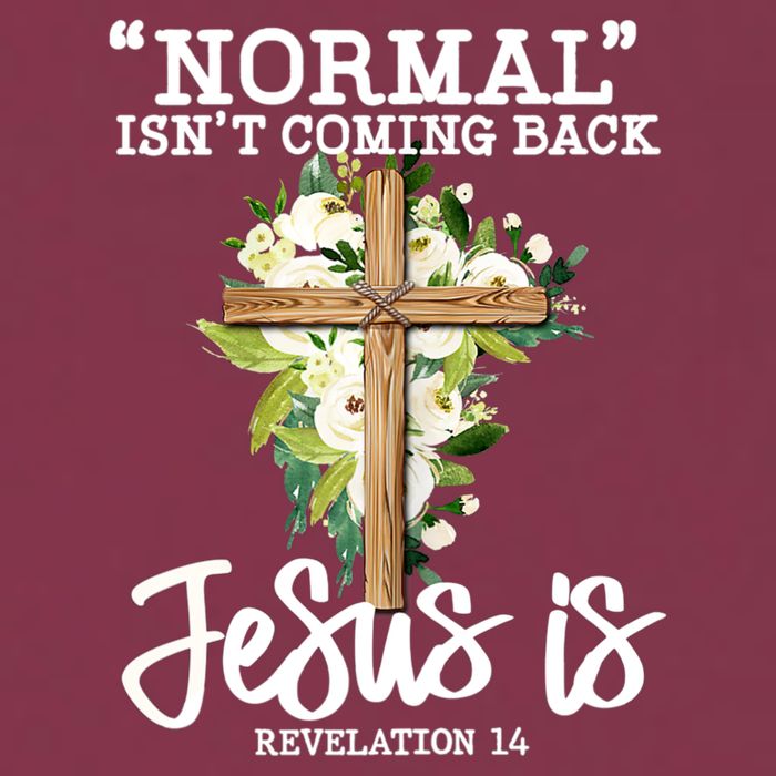 Normal Isn't Coming Back But Jesus Is Cross Christian 16oz Travel Tumbler