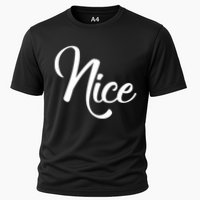 Nice Christmas Couples Naughty and Nice Cooling Performance Crew T-Shirt