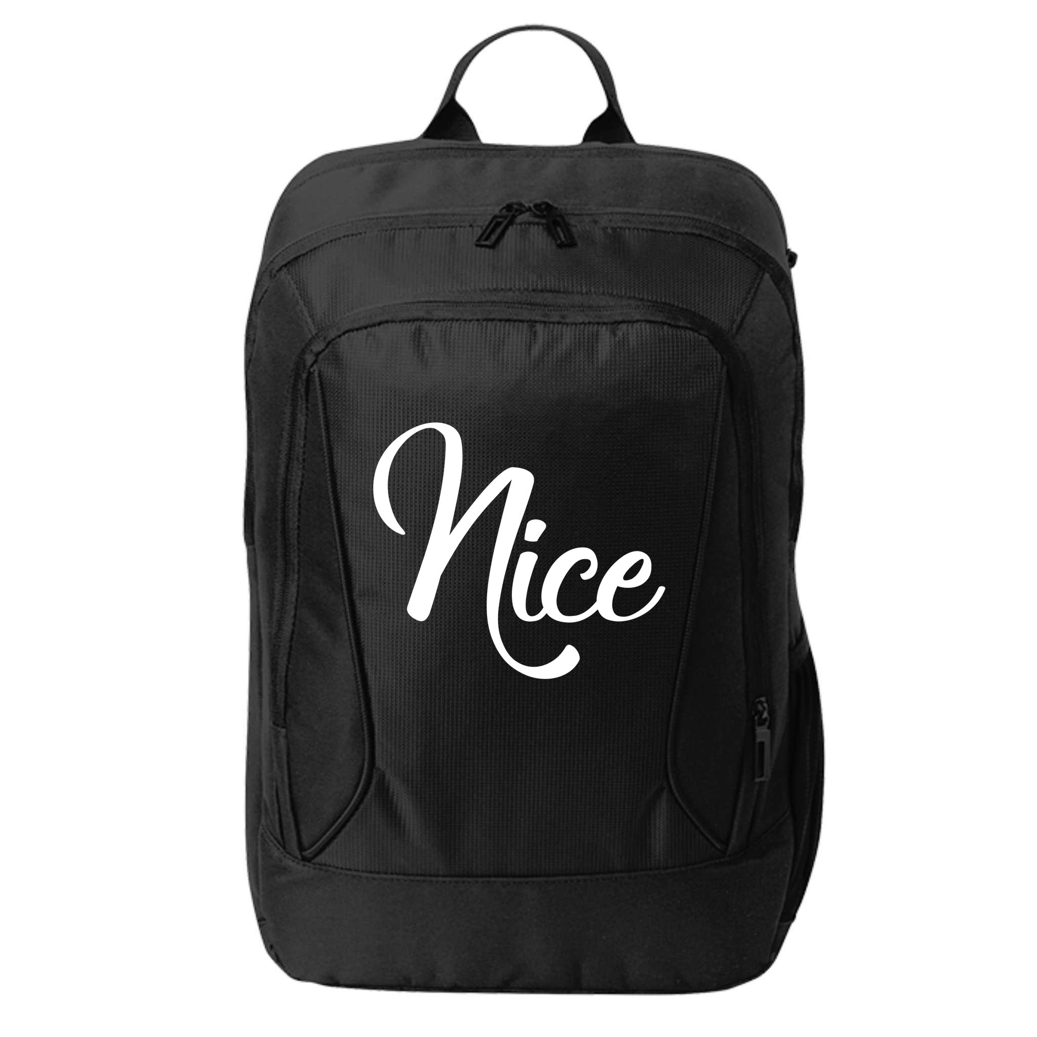 Nice Christmas Couples Naughty and Nice City Backpack