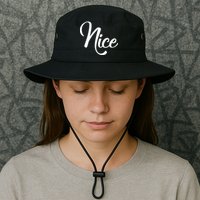 Nice Christmas Couples Naughty and Nice Bucket Hat