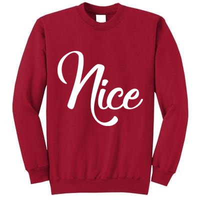 Nice Christmas Couples Naughty and Nice Tall Sweatshirt