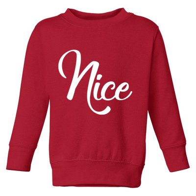 Nice Christmas Couples Naughty and Nice Toddler Sweatshirt