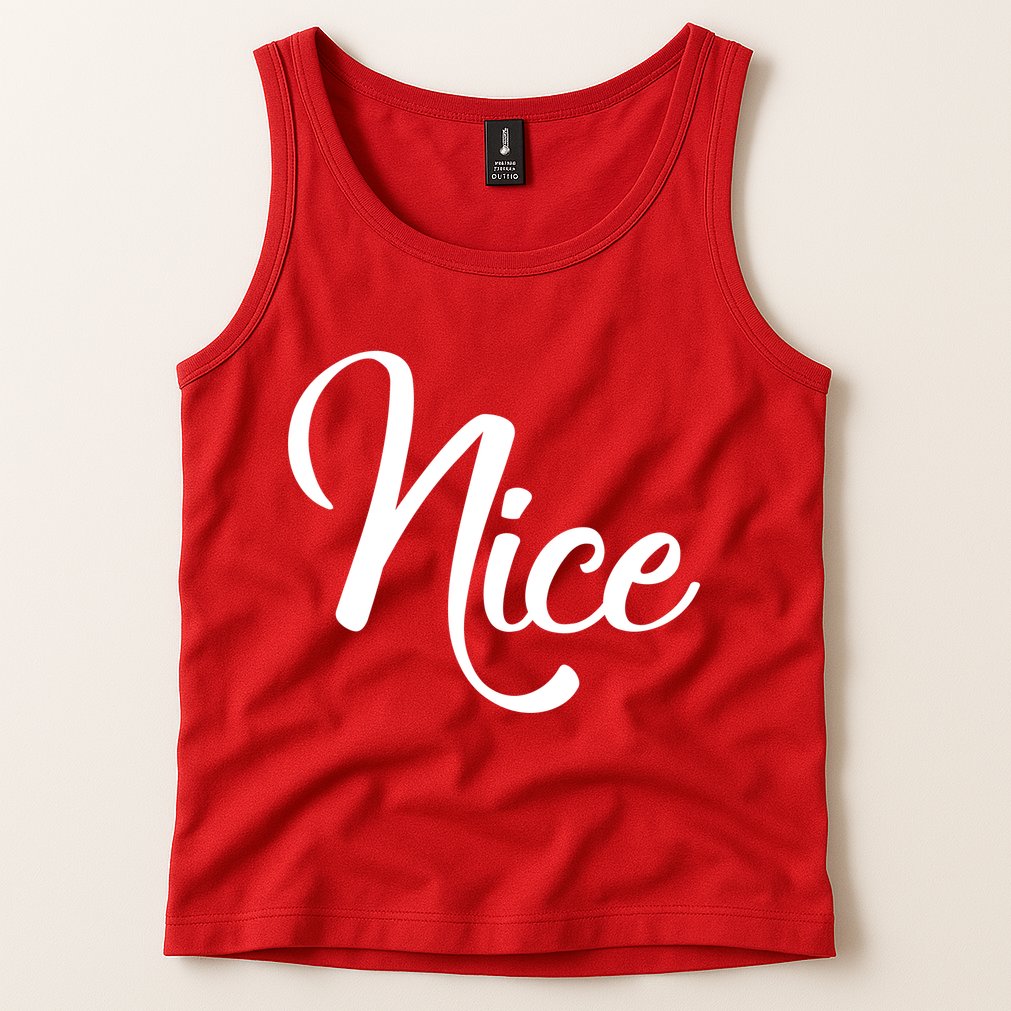 Nice Christmas Couples Naughty and Nice Tank Top