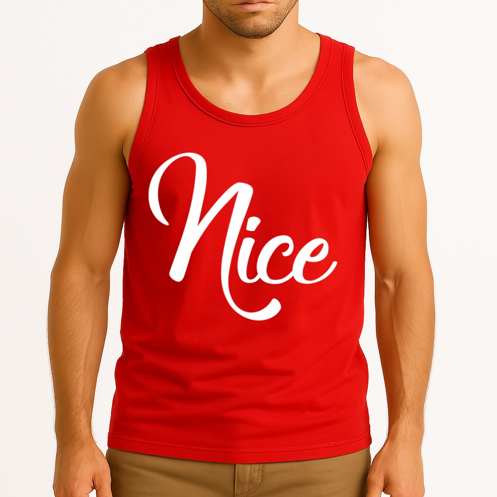 Nice Christmas Couples Naughty and Nice Tank Top