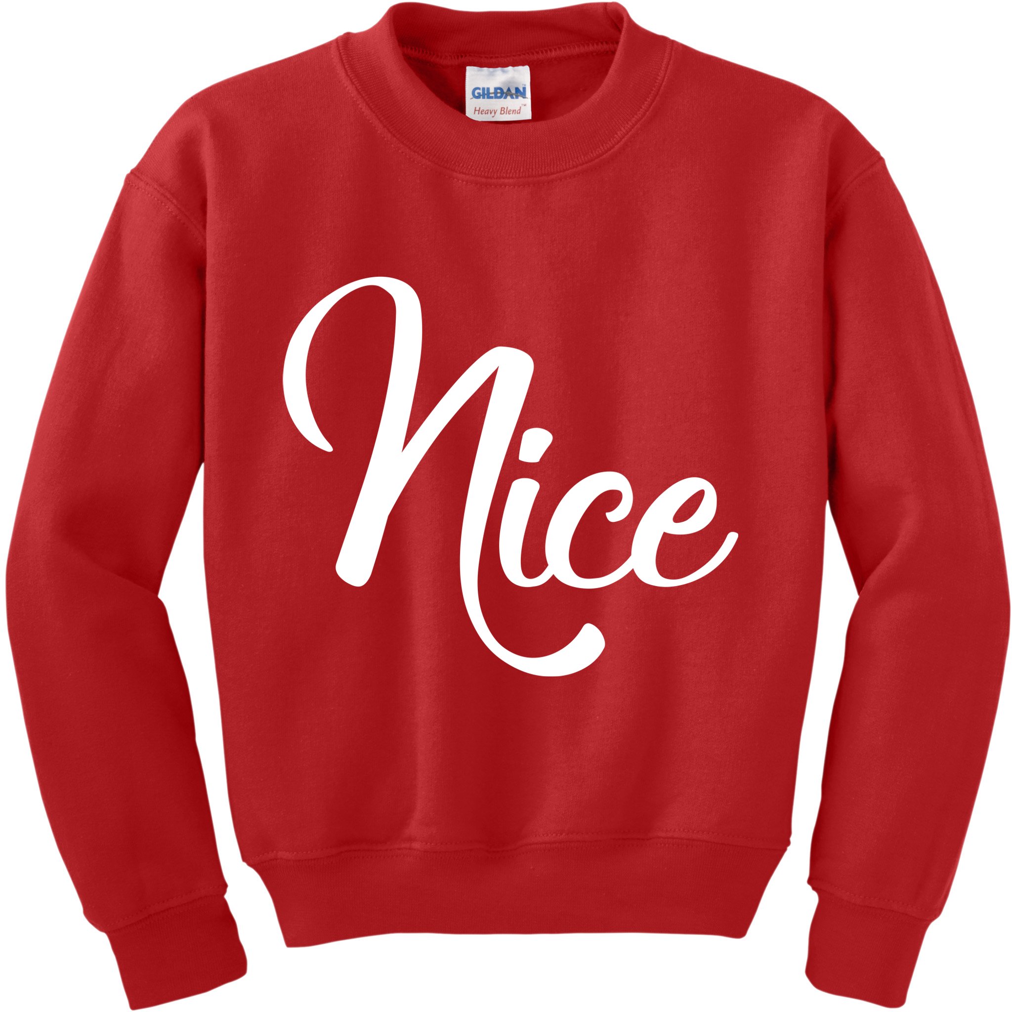 Nice Christmas Couples Naughty and Nice Kids Sweatshirt