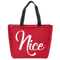 Nice Christmas Couples Naughty and Nice Zip Tote Bag