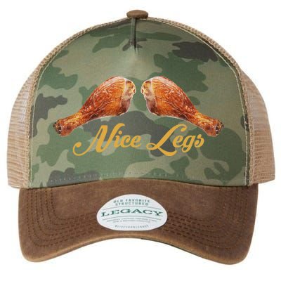 Nice Legs Funny Thanksgiving Turkey Legacy Tie Dye Trucker Hat