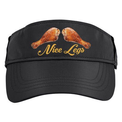 Nice Legs Funny Thanksgiving Turkey Adult Drive Performance Visor