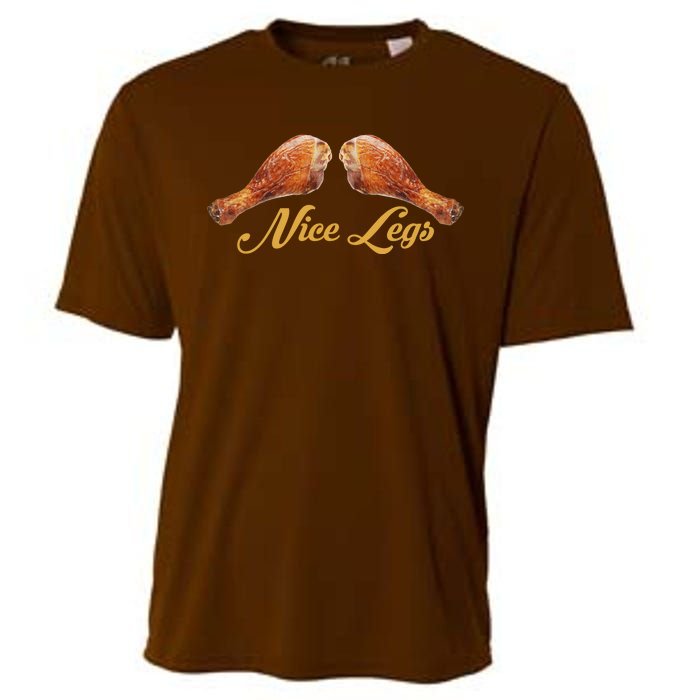 Nice Legs Funny Thanksgiving Turkey Cooling Performance Crew T-Shirt