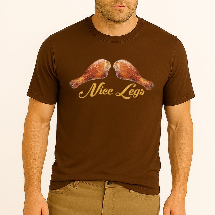Nice Legs Funny Thanksgiving Turkey Cooling Performance Crew T-Shirt