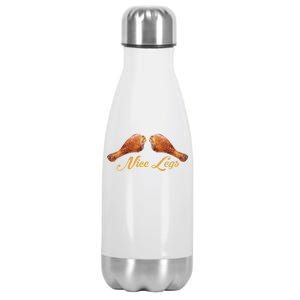 Nice Legs Funny Thanksgiving Turkey Stainless Steel Insulated Water Bottle