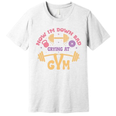 Now IM Down Bad Crying At The Gym Premium T-Shirt