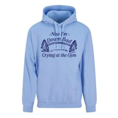 Now Im Down Bad Crying At The Gym Ttpd Unisex Surf Hoodie