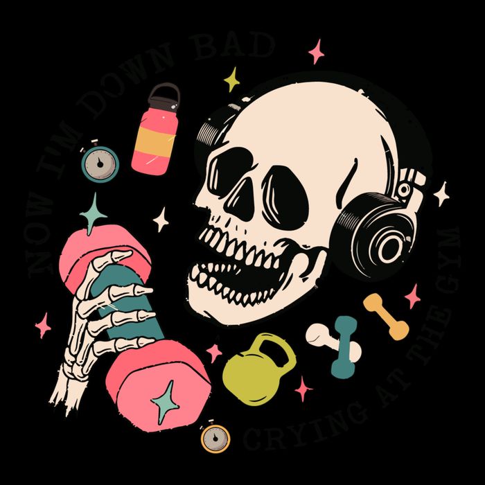 Now Im Down Bad Funny Skeleton Workout Gymer City Backpack