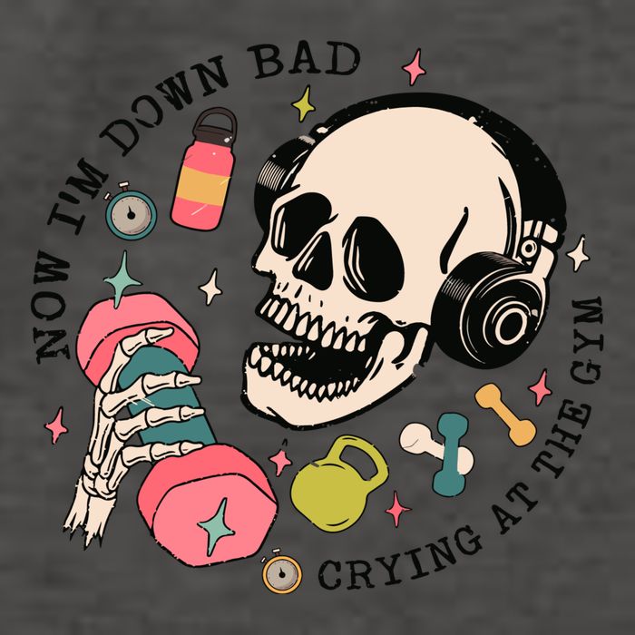 Now Im Down Bad Funny Skeleton Workout Gymer Vector Backpack