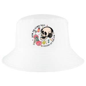 Now Im Down Bad Funny Skeleton Workout Gymer Cool Comfort Performance Bucket Hat