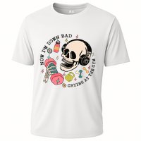 Now Im Down Bad Funny Skeleton Workout Gymer Cooling Performance Crew T-Shirt