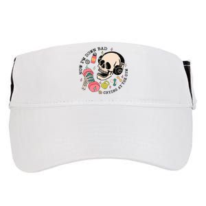 Now Im Down Bad Funny Skeleton Workout Gymer Adult Drive Performance Visor