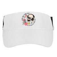 Now Im Down Bad Funny Skeleton Workout Gymer Adult Drive Performance Visor