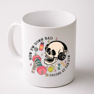 Now Im Down Bad Funny Skeleton Workout Gymer Coffee Mug