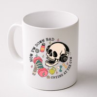 Now Im Down Bad Funny Skeleton Workout Gymer Coffee Mug