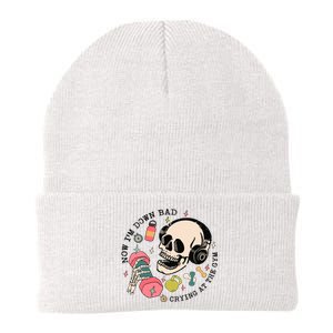 Now Im Down Bad Funny Skeleton Workout Gymer Knit Cap Winter Beanie